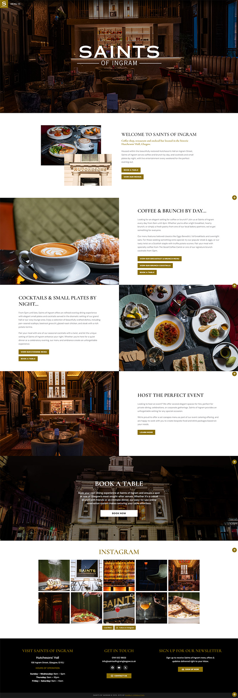 Saints of Ingram - full desktop website home page